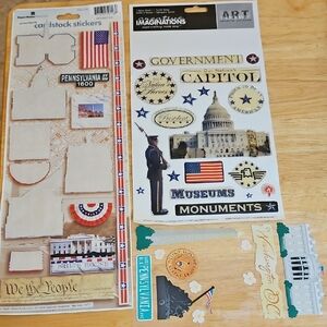 WASHINGTON DC Patriotic Scrapbook Stickers